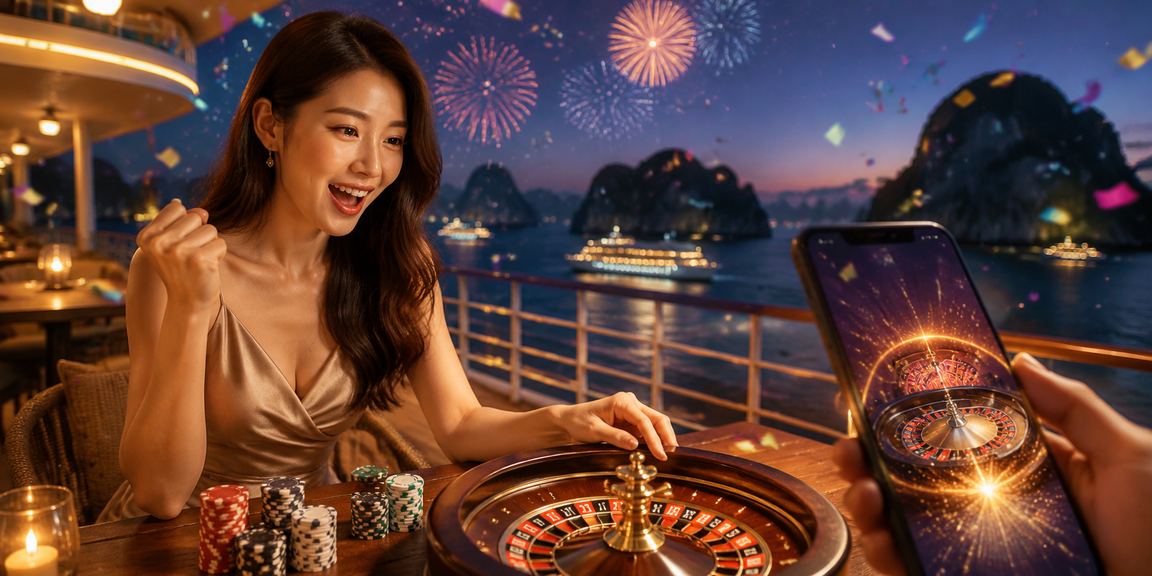 Người chơi vui vẻ thanh toán khi trải nghiệm casino tại Hạ Long